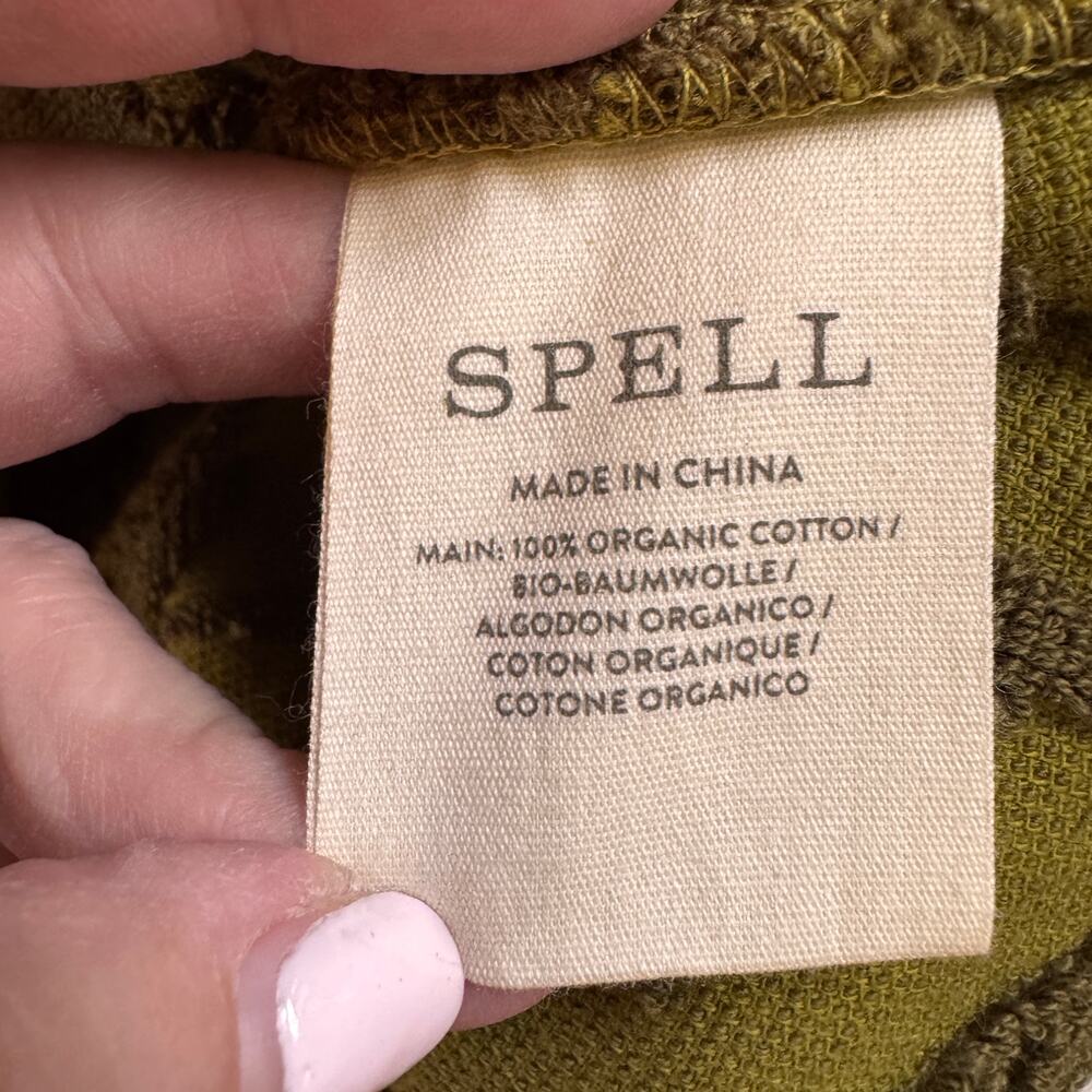 Free People x Spell Pomelia Terry Throw Over Dress Island Green Oversize Large - Picture 13 of 14
